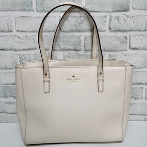 Kate Spade Grand Street Quinn Shoulder Bag Ivory Medium Leather Tote